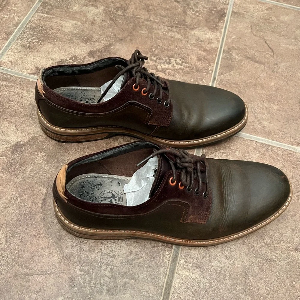 Clarks Pitney Walk Dark Brown Leather Oxford Ortho Lite Men’s US 8.5